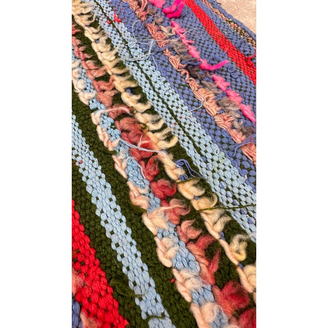 Red 1980s Moroccan Colorful Vintage Rug - 3'1" X 5'11" Ft For Sale - Image 8 of 9