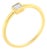 14K Yellow Gold Plated .925 Sterling Silver 1/20 cttw Miracle Set Diamond Promise Ring (J-K Color, I1-I2 Clarity) - Size 7 For Sale