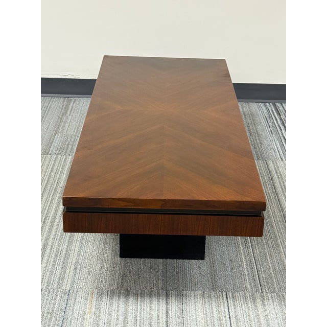 1970s Lane Mid-Century Modern Walnut Coffee Table For Sale - Image 5 of 7