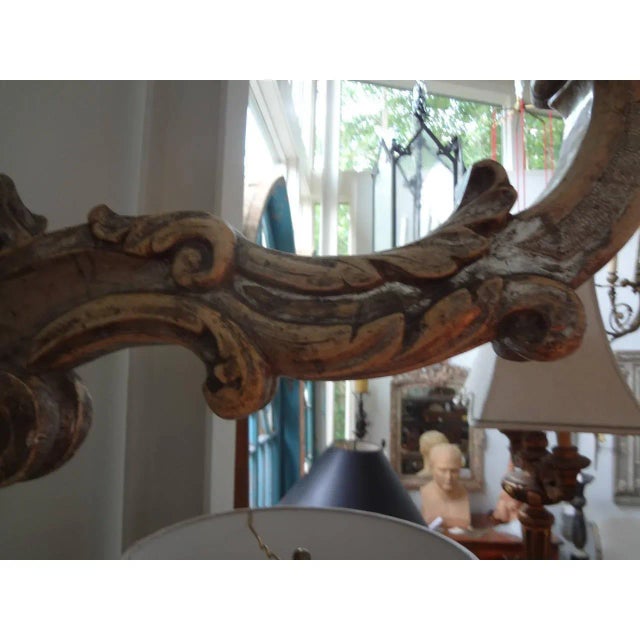18th Century Venetian Silver Gilt Wood Sconces -A Pair For Sale In Houston - Image 6 of 11