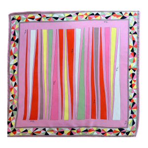 Pucci Geometric Multicolor Silk Scarf 2000