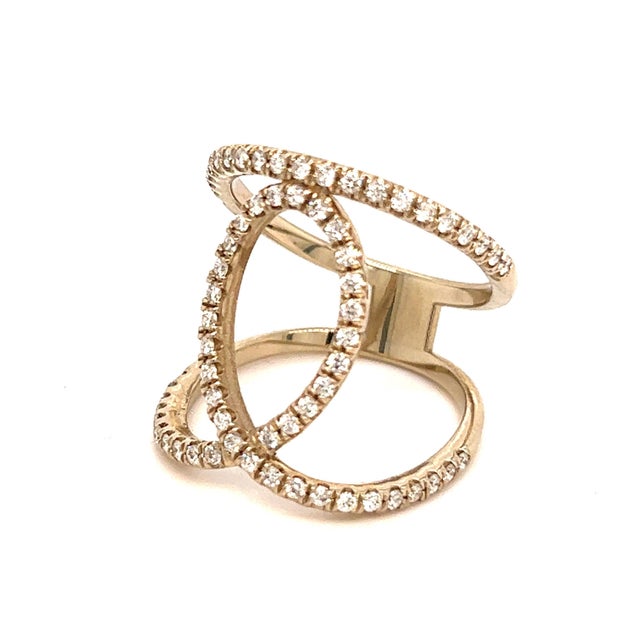 Diamond Ring 14k Gold 0.85 TCW Certified For Sale - Image 10 of 12