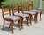 Traditional Set of 4 Vintage Federal Style Walnut Dining Chairs With Equestrian Hunt Scene Upholstery For Sale - Image 3 of 18