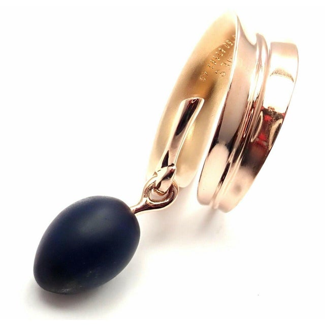 Contemporary Hermes Olive 18k Rose Gold Wood Band Ring For Sale - Image 3 of 10