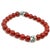 1990s David Yurman Carnelian Beads Skull Spiritual Bracelet Silver 8 mm Estate For Sale In New York - Image 6 of 6