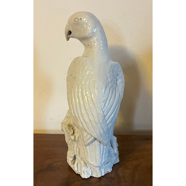 Antique 18th Century Chinese Blanc De Chine White Porcelain Parrot For Sale - Image 11 of 18