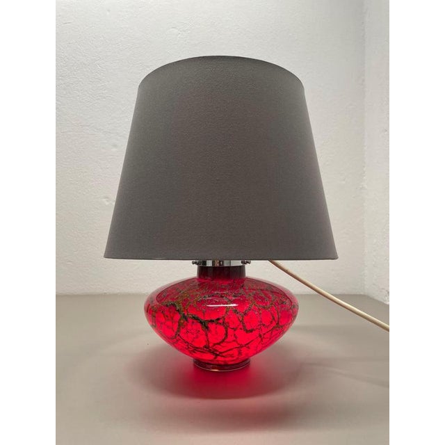 Art Deco Ikora Table Lamp in Glass attributed to Karl Wiedmann for WMF, Germany 1950s For Sale - Image 4 of 18