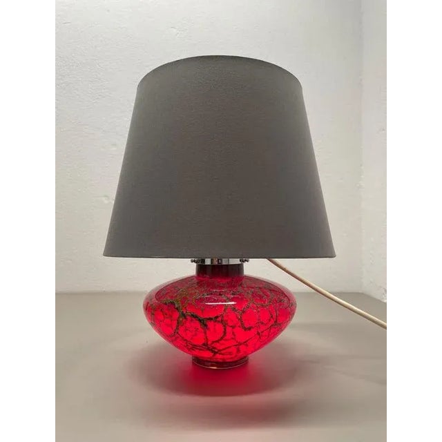 Art Deco Ikora Table Lamp in Glass by Karl Wiedmann for WMF, Germany 1950s For Sale - Image 4 of 18
