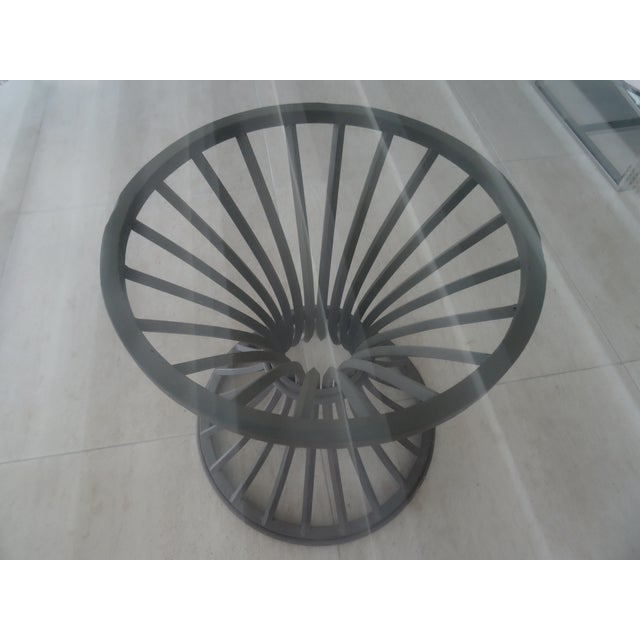 1990s Iron Dining Table Attributed to Dennis and Leen For Sale In Los Angeles - Image 6 of 9