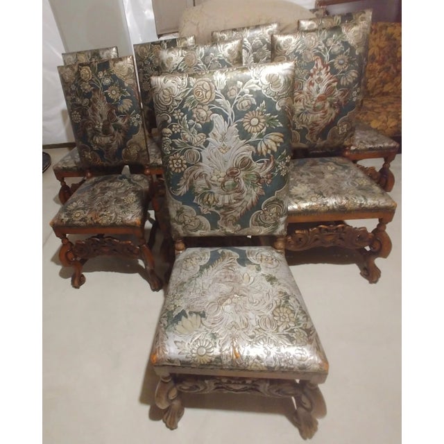 Wood Early 20th Century Spanish Revival Dining Chairs - Set of 10 For Sale - Image 7 of 9