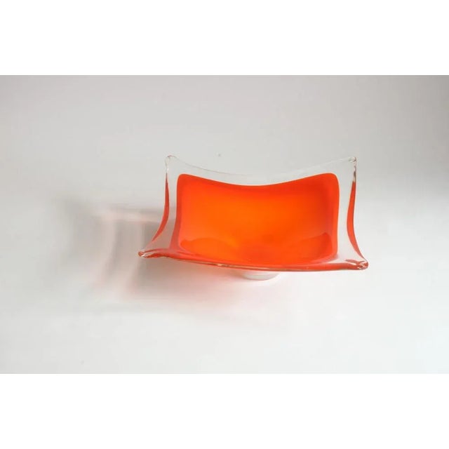 Orange Murano Glass Centrepiece Bowl, Italy, 1970s For Sale - Image 3 of 10