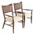 Paul McCobb Irwin Collection Mid-Century Modern Sculpted Walnut Cane Back Armchairs, Newly Refinished For Sale