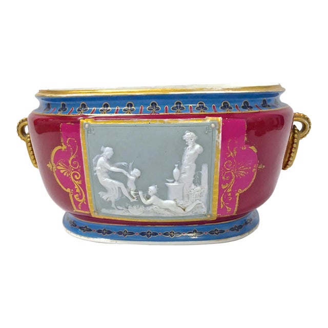 Antique Porcelain Classical Theme Foot Bath For Sale