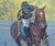 Impressionist Original Oil Painting on Canvas, Polo Match by Sean Wu For Sale - Image 3 of 5