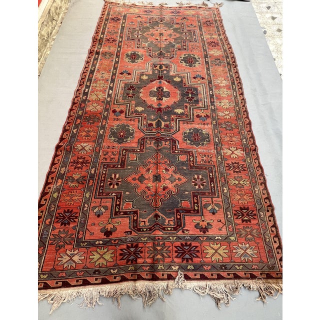 Antique Caucasian Kuba Soumak Medallion Rug - 11'3" X 6'3" For Sale - Image 4 of 13