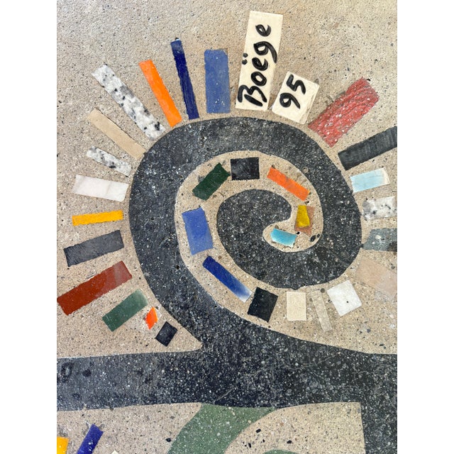 Post Punk Artist Uli Boege Ceramic and Concrete Mosaic Iron Dining Table Monumental Los Angeles Artist 1995 Indoor/Outdoor For Sale - Image 18 of 18