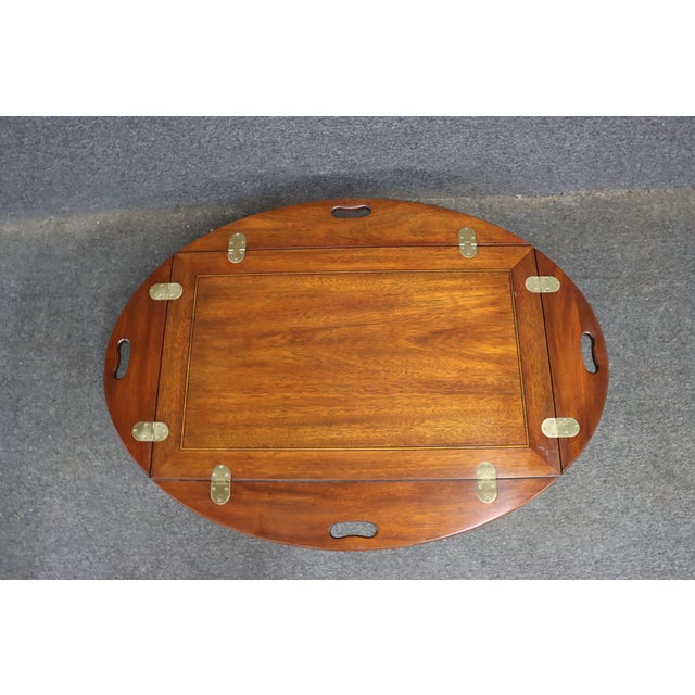 Henkel Harris Genuine Mahogany Butler’s Tray Coffee Table For Sale - Image 12 of 16