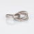 Modern Gucci Rolling Ring Sz 6.5 Estate 18k White Gold Ridged Interlocking Bands For Sale - Image 3 of 4