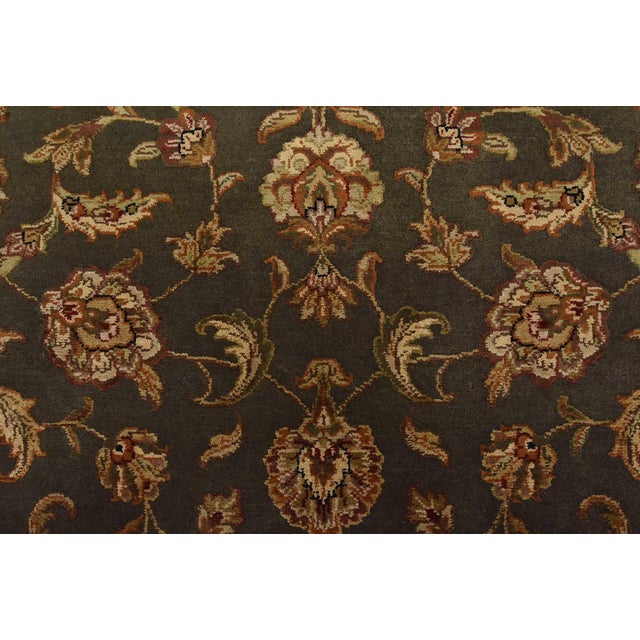 Gray Agra Rug 4’1” X 6’2” Gray Wool/Silk Traditional Hand-Knotted Oriental Carpet For Sale - Image 8 of 12