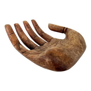 1970s Large Wood Hand Bowl For Sale