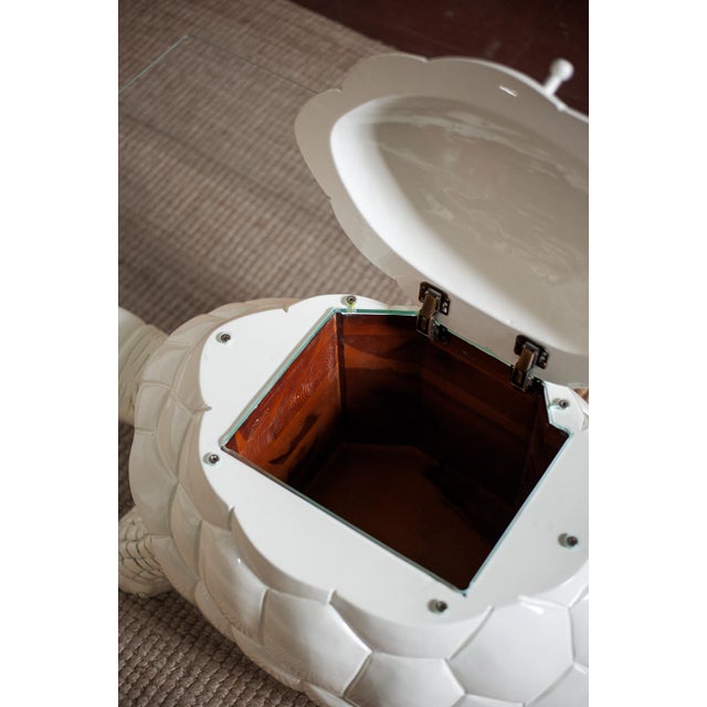 Turtle-Shaped Storage Coffee Table, 1980s For Sale - Image 4 of 7
