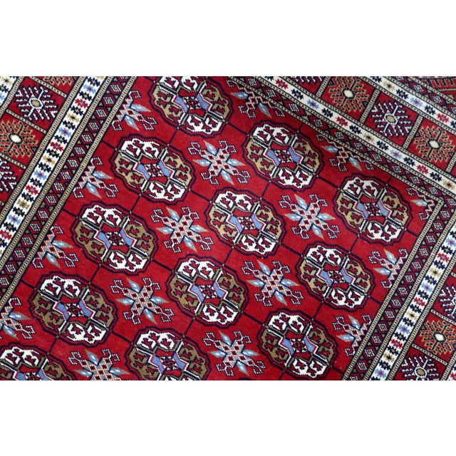 1960s, Vintage Uzbek Bukhara Rug 4' X 7' For Sale - Image 11 of 14