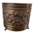 Vintage Claw Footed Embossed Aged Brass Planter/Jardiniere With Grape and Vine Clusters For Sale