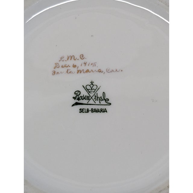1915 Rosenthal Ceramic Tankard Stein Glass With Gold Rim, Grape Motif For Sale In Los Angeles - Image 6 of 6