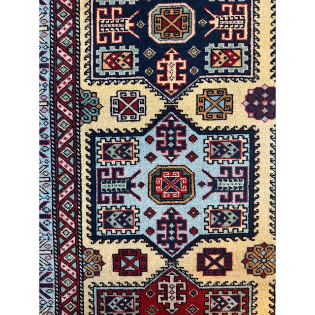 1970s Hand-Knotted Caucasian Rug — Azerkhalcha Cooperative (Circa 1978) For Sale - Image 5 of 7