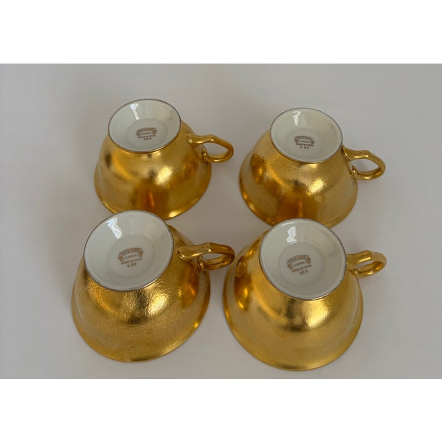 Pickard China 1900s Pickard Gold Porcelain Tea Service Combined With Rean-Signed Creamer and Sugar Set For Sale - Image 4 of 12