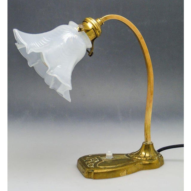 The night lamp comes from Austria-Hungary from 1900-1910. It was made in the Art Nouveau style. The lampshade is made of...