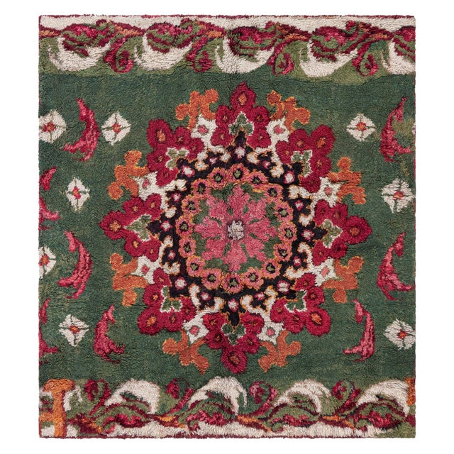 Antique French Savonnerie Wool Rug Fragment Doris Leslie Blau For Sale