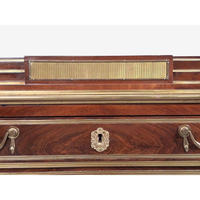 Russian Neoclassical, Commode, Crotch Mahogany, Bronze, Baltic States, 1860s For Sale - Image 14 of 16