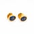 Metal 18k Gold & Sapphire Stud Earrings - Vintage, A Pair For Sale - Image 7 of 7