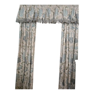 Sanderson Custom Drapery Panels – Original Morris & Co. Cray Design Block For Sale