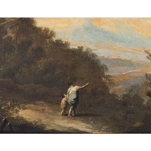 BRITISH SCHOOL "Landscape with Figures" 19th Century Oil on canvas, Recovered. Dim.: 79 x 32 cm good conditions This piece...