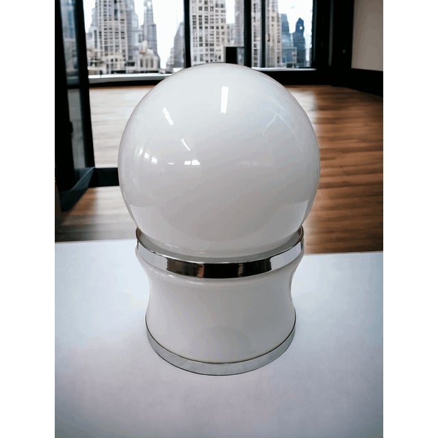 Globe Glass Table Lamp attributed to Goffredo Reggiani, 1960s, in Flawless conditions. Designed 1960 to 1969 This piece is...