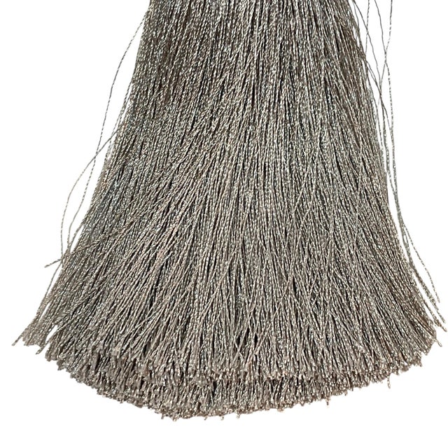 Glass Silver Gray Tassels - A Pair For Sale - Image 7 of 8