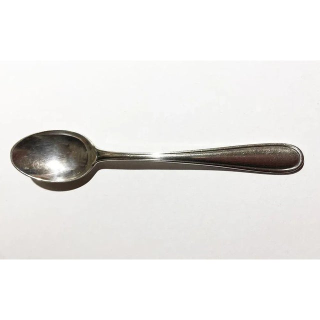 Silver Dutch Biedermeier Style Silver Spoon Box with Tea Spoons, Set of 7 For Sale - Image 8 of 10