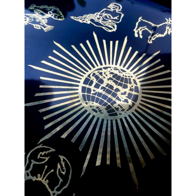 Mid 20th Century Celestial Zodiac Tray Vintage Couroc of Monterey | 12 Astrological Signs | Mid-Century California Design For Sale - Image 5 of 15