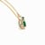 1.2cts Colombian Emerald Necklace With Natural Diamonds Accents: Solid 14k Gold For Sale - Image 10 of 15