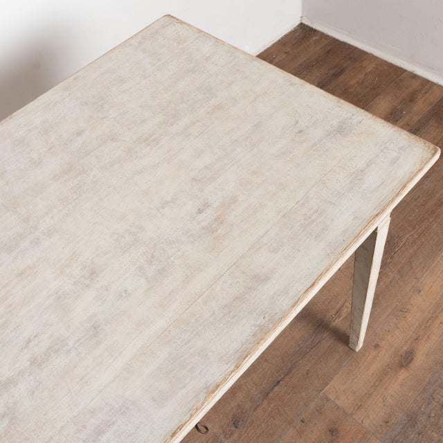 Late 19th Century 19th Century Swedish White Painted Desk or Side Table For Sale - Image 5 of 14