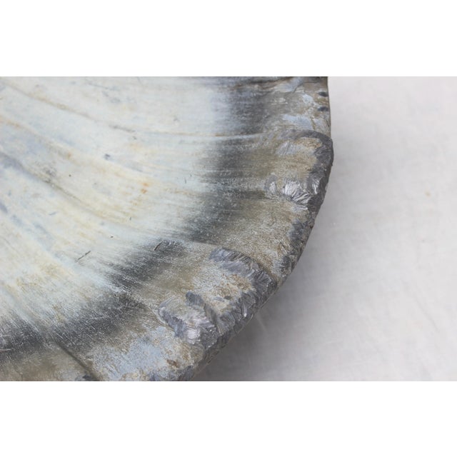 Large Lead Clamshell Birdbath For Sale - Image 10 of 11