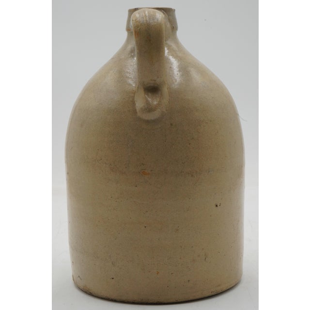 Late 19th Century Antique A. Pirola Blue Stoneware Crock Jug For Sale - Image 5 of 10