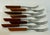 Wood Vintage Japanese Mid-Century Stainless & Wood Cocktail Forks — Set of 9 For Sale - Image 7 of 11