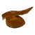 Vintage 1980s Baltic Amber Fish Figurine Egg Yolk Color Gold Accents For Sale