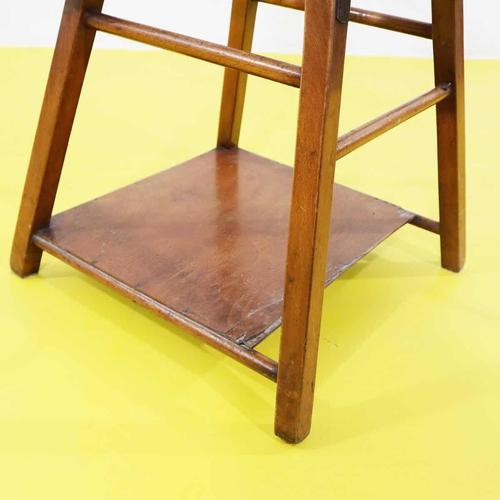 Wooden Children's High Chair with Tray and Footrest For Sale - Image 6 of 13