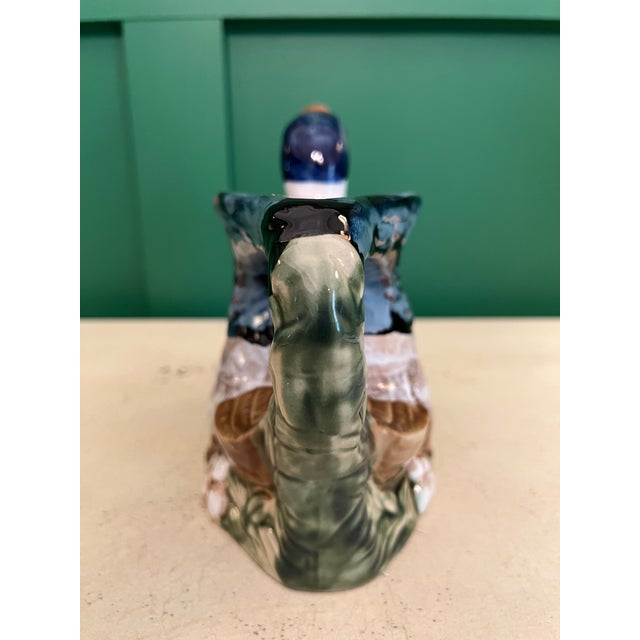 Traditional Vintage Majolica Mallard Duck Pitcher For Sale - Image 3 of 6