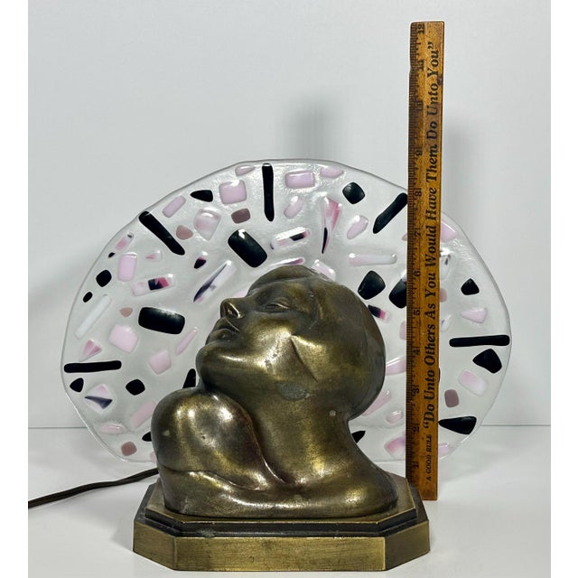 Mid 20th Century Art Deco Flapper Girl Bust Lamp: Hollywood Regency Revival For Sale - Image 9 of 10
