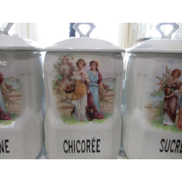 12 Piece Rare Pattern Victoria Czecho Slovakia Canisters W/ Spice Canisters For Sale In South Bend - Image 6 of 18